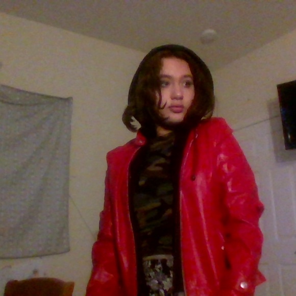 red authentic leather jacket - Picture 2 of 4